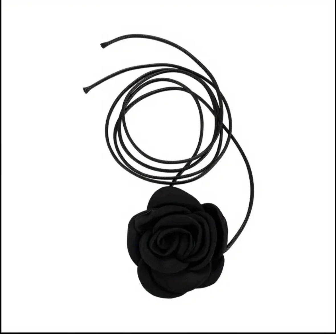 Collier Fleur Ras Le Cou avec Corde